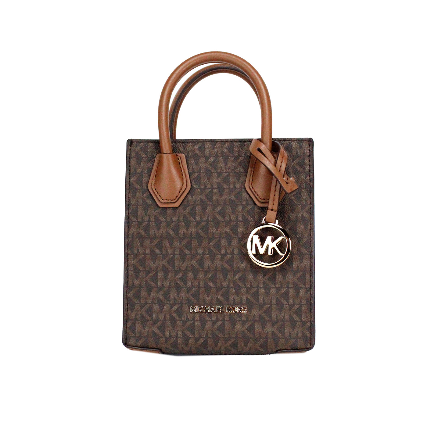 

Сумка-шоппер Mercer XS Brown Signature PVC North South через плечо Michael Kors