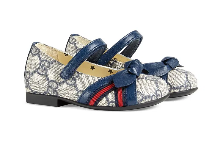 Кроссовки детские GUCCI Kids Lifestyle Shoes сине-бежевые — фото 3