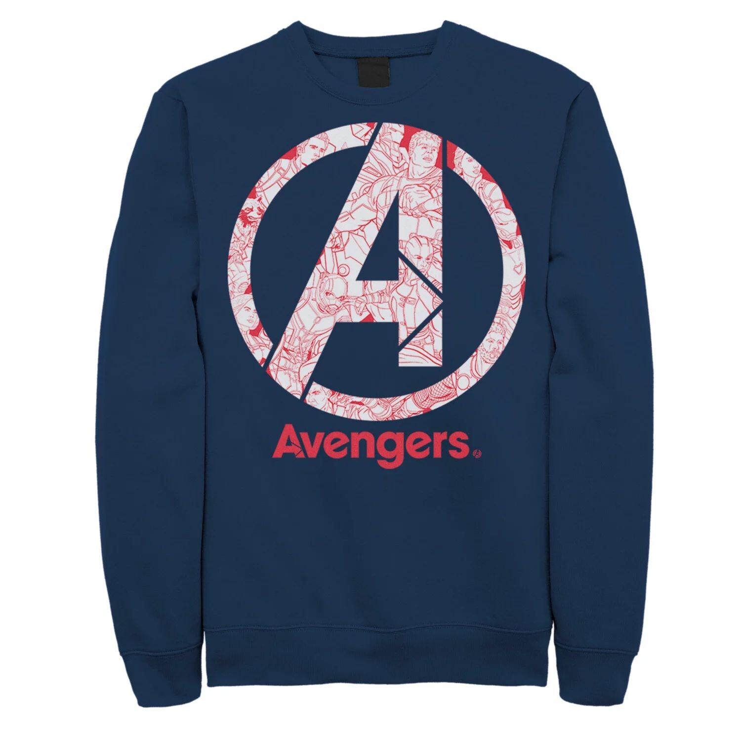 

Мужской свитшот с наполнением персонажей Marvel Avengers