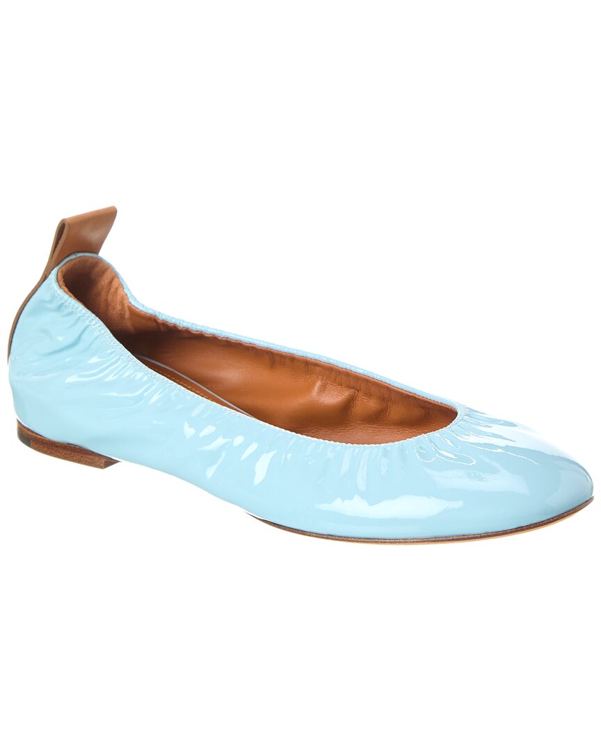 LANVIN Лаковые балетки, синий