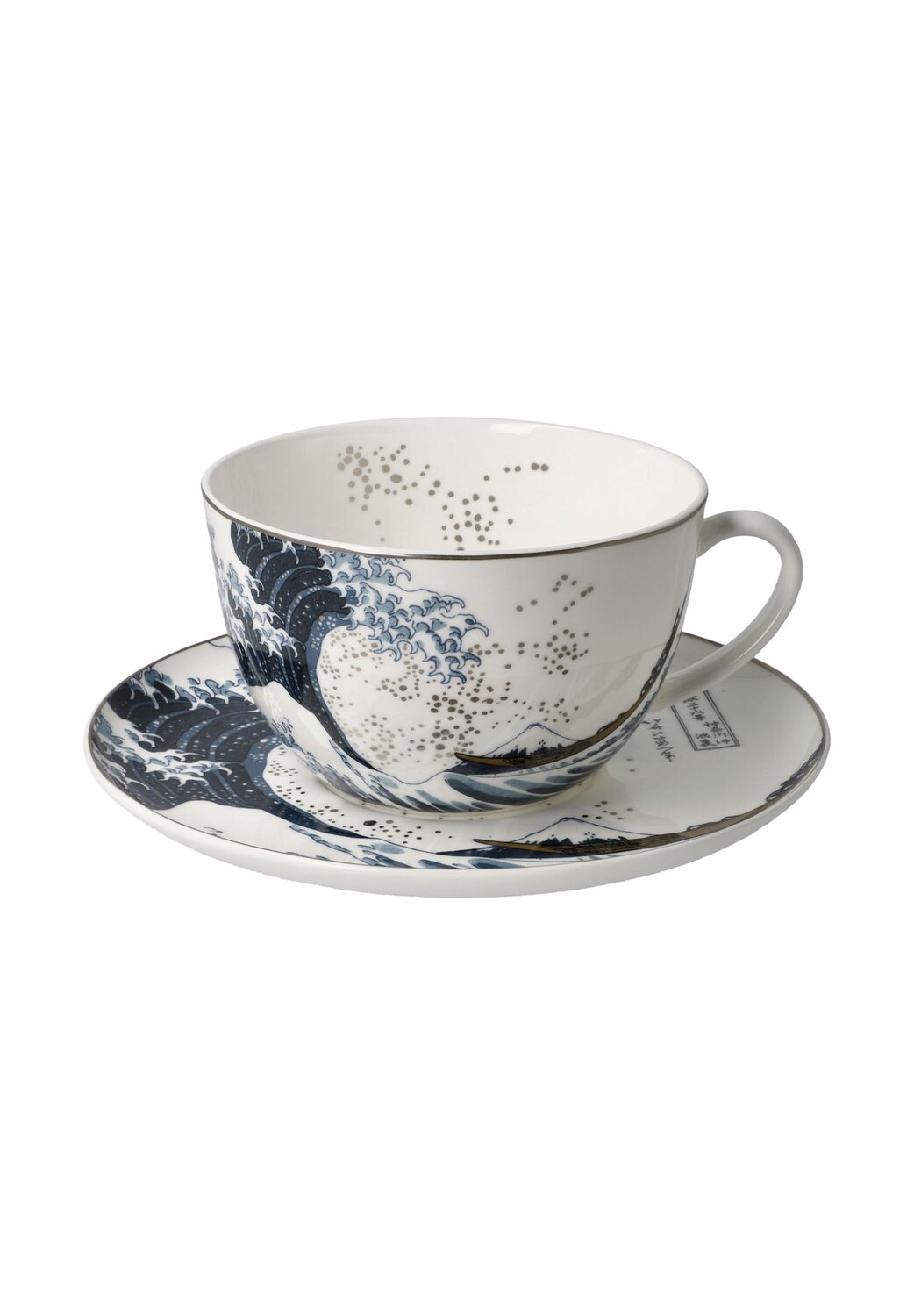 

Кофейная чашка с молоком Hokusai The Wave Goebel, blau weiß