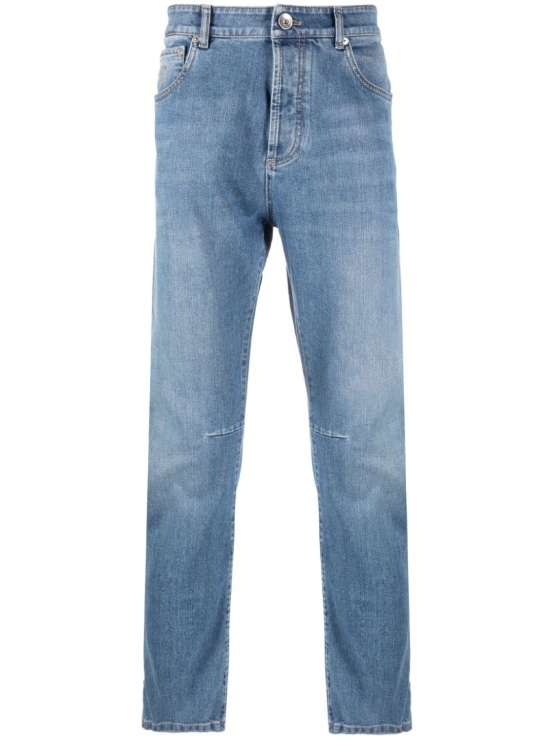 

Brunello Cucinelli зауженные джинсы с заниженной талией, синий