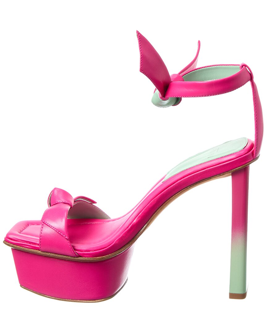 Alexandre Birman Clarita Pillar Leather Platform Sandal, розовый — фото 2