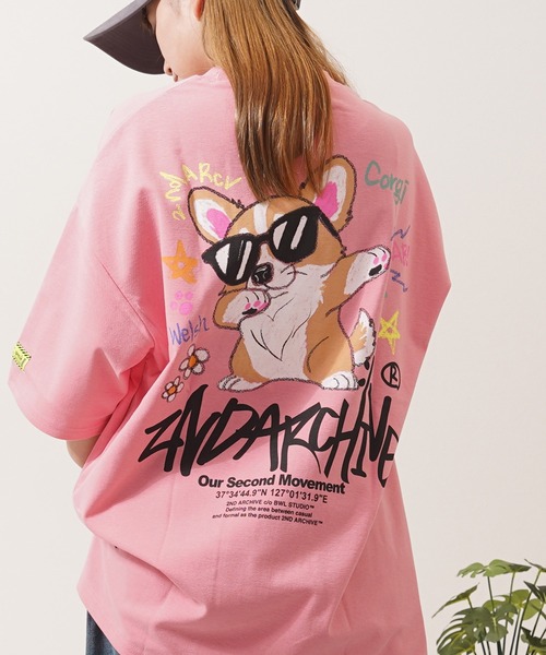 

Футболка оверсайз с принтом «Crayon Touch» 1111clothing, розовый