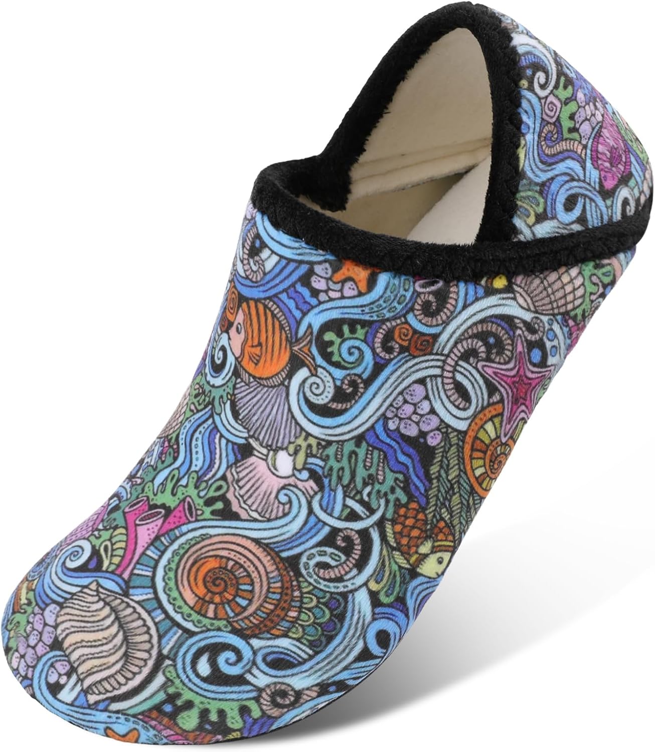 

Унисекс тапочки Scurtain для взрослых с резиновой подошвой, Colorful/Boho