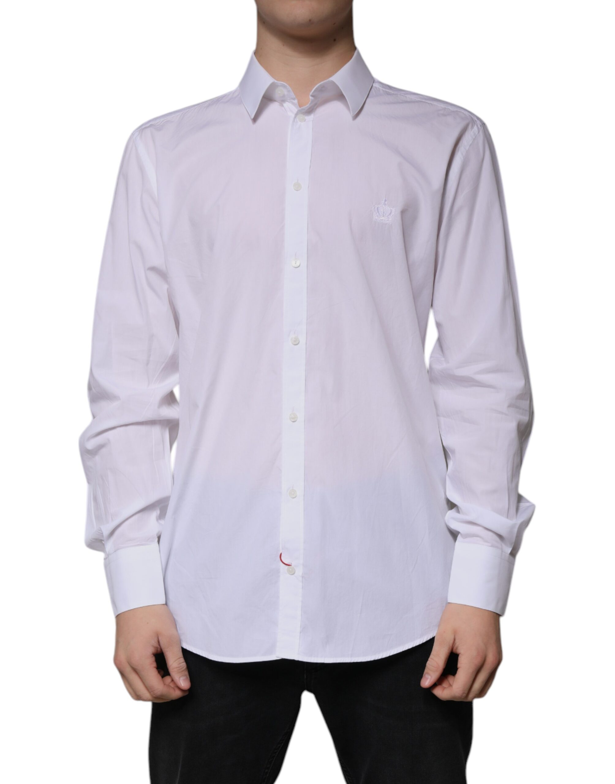 

Белая хлопковая рубашка-платье MARTINI Slim Fit Dolce & Gabbana