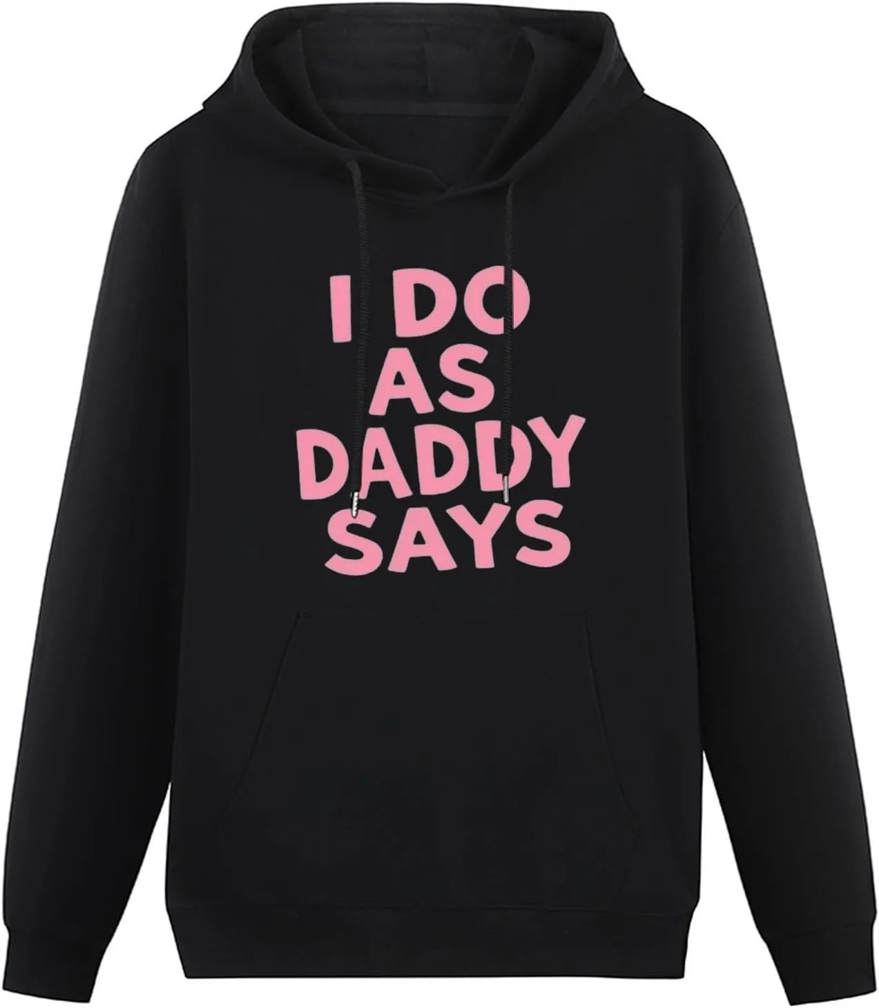 Толстовка с капюшоном I Do As Daddy Says, мягкая, стильная, с длинным рукавом и карманом — фото 4