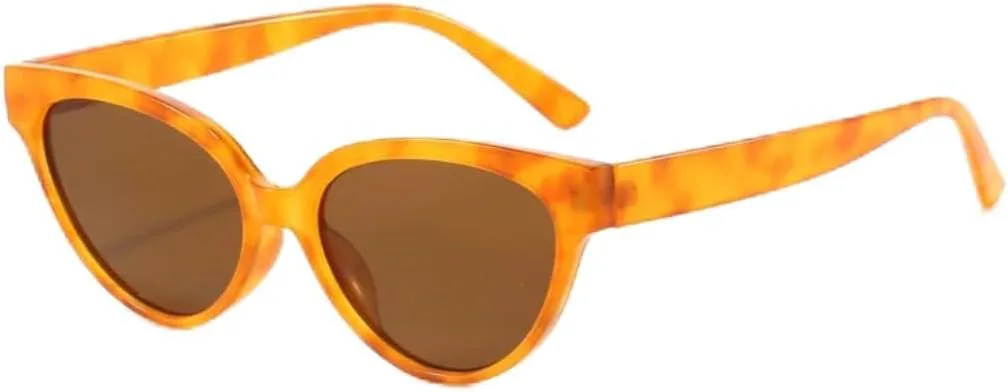 

Модные женские солнцезащитные очки «кошачий глаз» в винтажном стиле с градиентным покрытием и защитой от УФ-излучения UV400 TOIPASTN, Orange Leopard Brown
