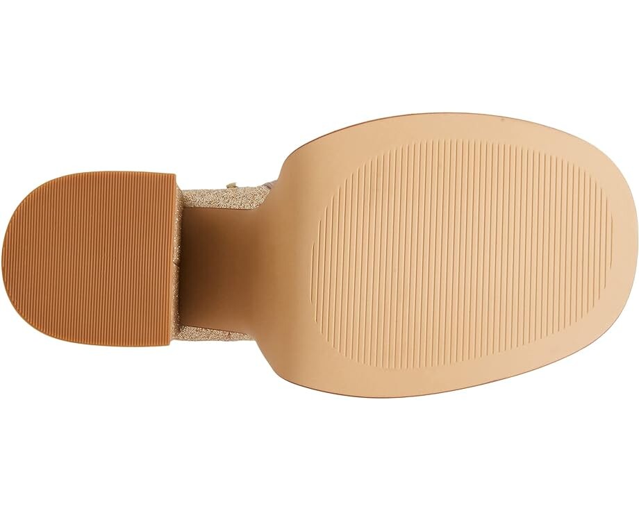 Ботинки женские Steve Madden Cobra Bootie кожаные блестящие на платформе, золотой — фото 3
