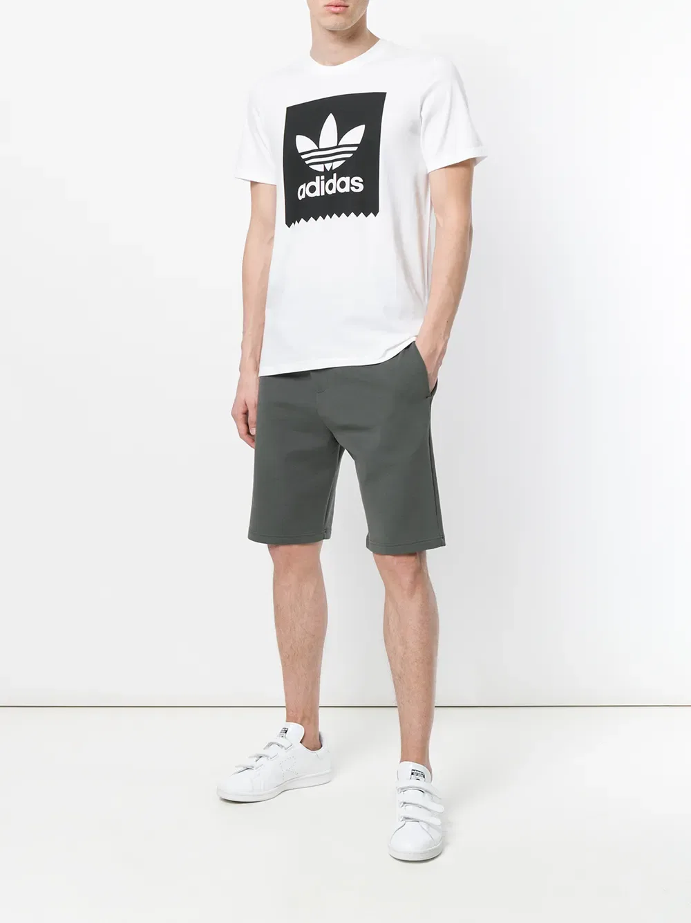 Футболка с логотипом Adidas Originals, белый — фото 2