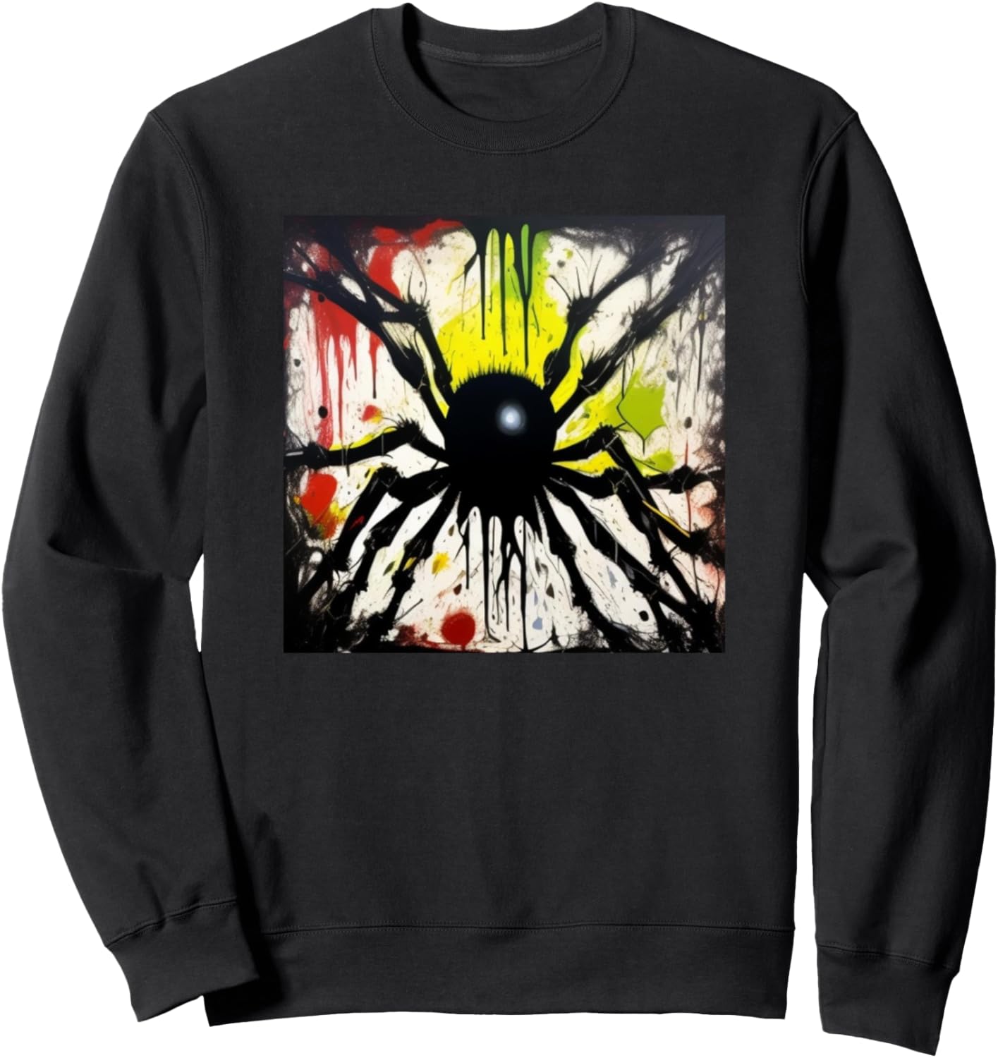 

Красочный силуэт паука, толстовка для любителей пауков Spider Art Merch Men Women Kids - Boys Girls Gift, черный