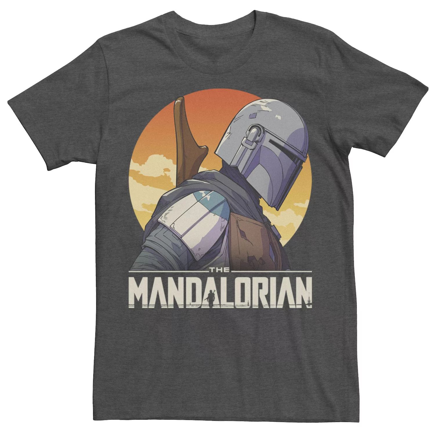 

Мужская футболка с логотипом The Mandalorian Sunset Profile Portrait Star Wars