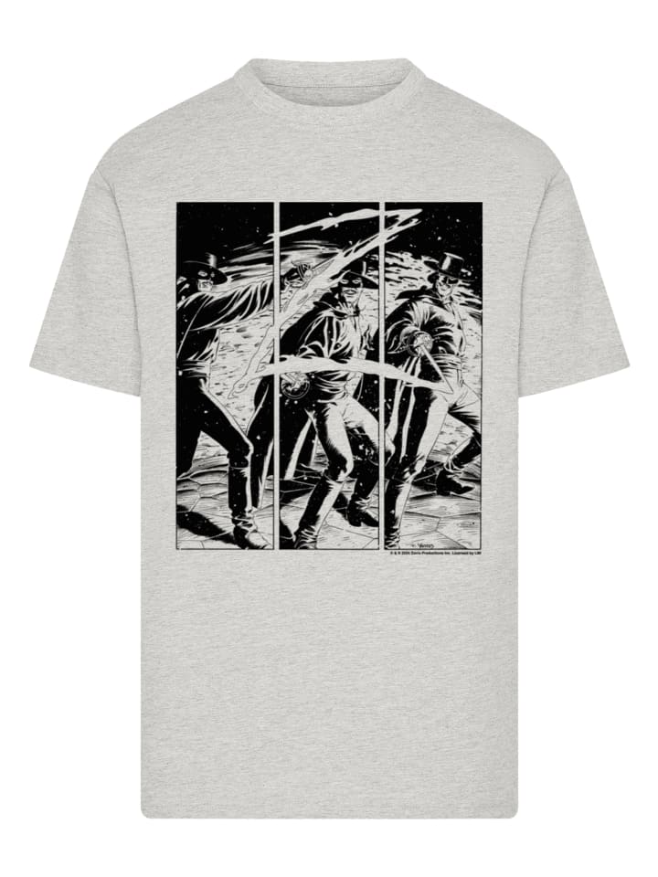 

Футболка с рисунком из комиксов Zorro Mark Of Zorro серого цвета в крапинку F4NT4STIC, Серый, Футболка с рисунком из комиксов Zorro Mark Of Zorro серого цвета в крапинку F4NT4STIC
