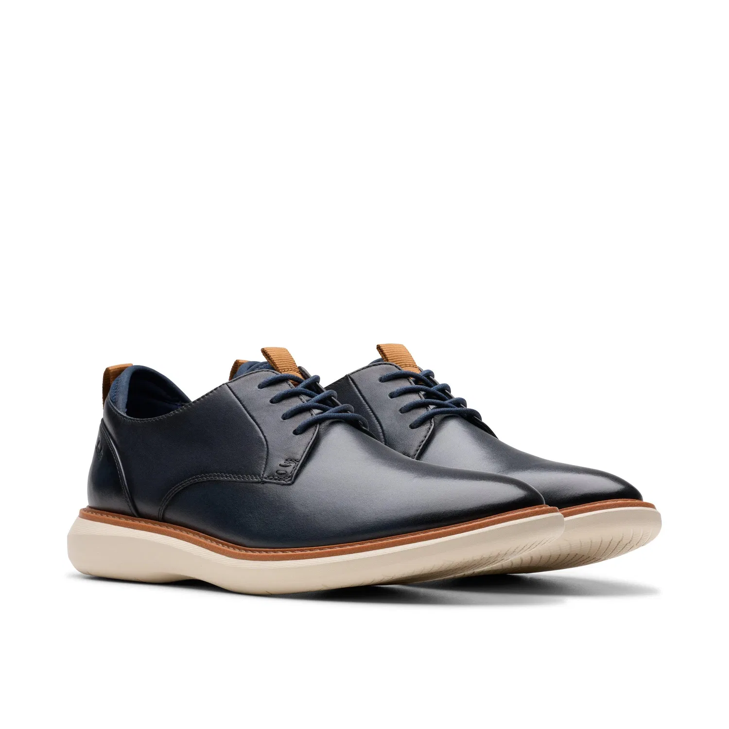 Кожаные туфли на шнуровке Clarks, синий — фото 4