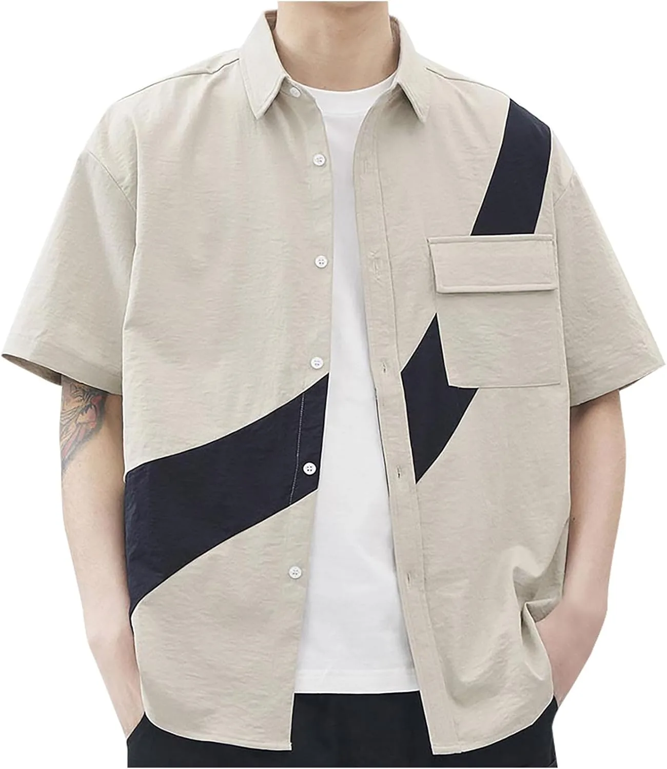 

Мужская рубашка с коротким рукавом