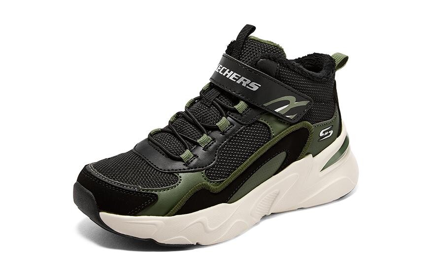 Кроссовки Bobs Kids Lifestyle GS Low-top Black/Green/White Skechers — фото 3