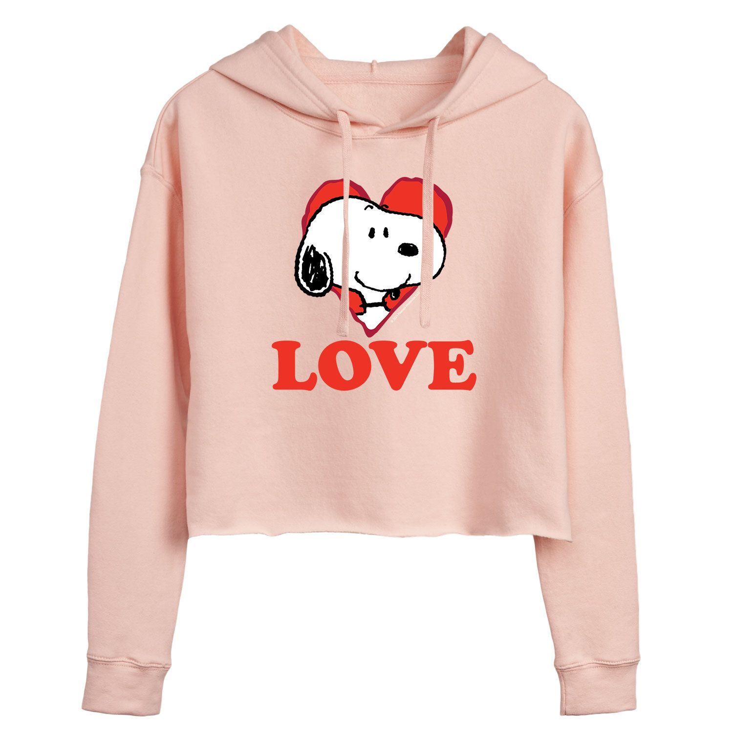 

Укороченное худи для подростков Peanuts Snoopy Love Licensed Character, розовый