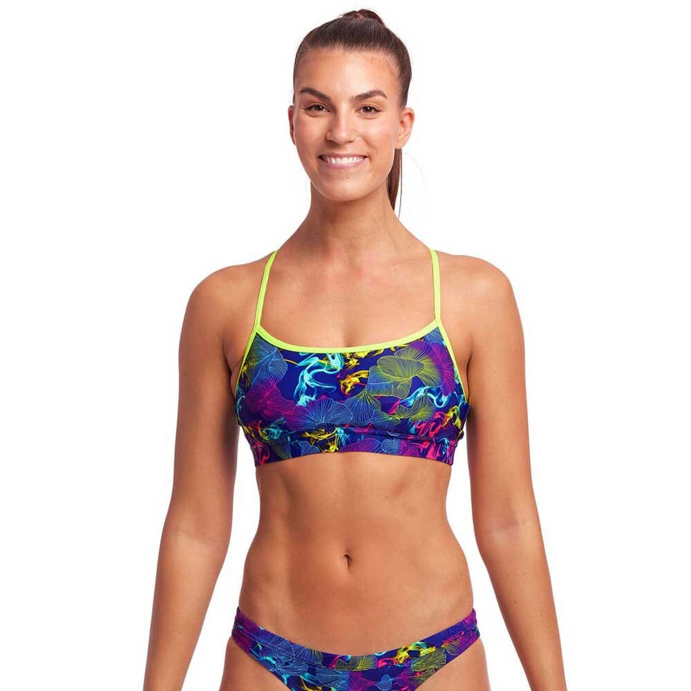 

Спортивный топ Funkita Swim с принтом, синий