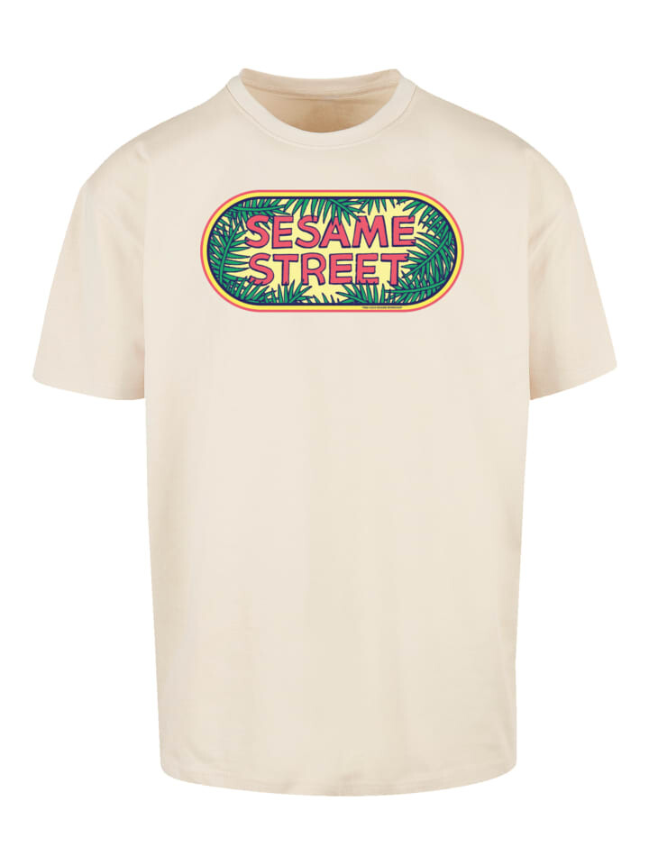 

Футболка F4NT4STIC Heavy Oversize T-Shirt Sesamstraße Jungle Logo, песочный