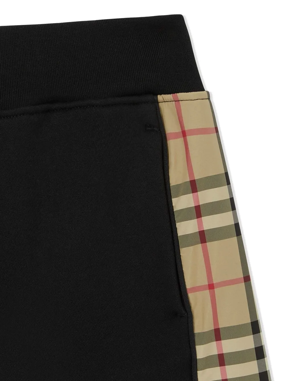 Шорты с отделкой в клетку Vintage Check BURBERRY KIDS, черный — фото 4