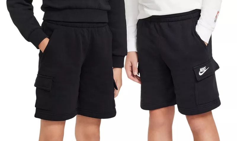 

Флисовые шорты карго Nike Kids Sportswear Club, черный/белый