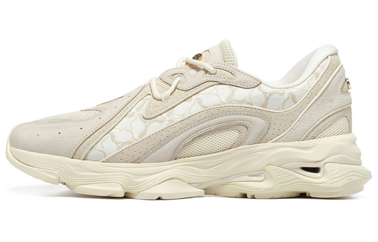 

LI-NING 1990 Мужские повседневные кроссовки Lava Low-Touch, светло-желтого цвета состаренного цвета