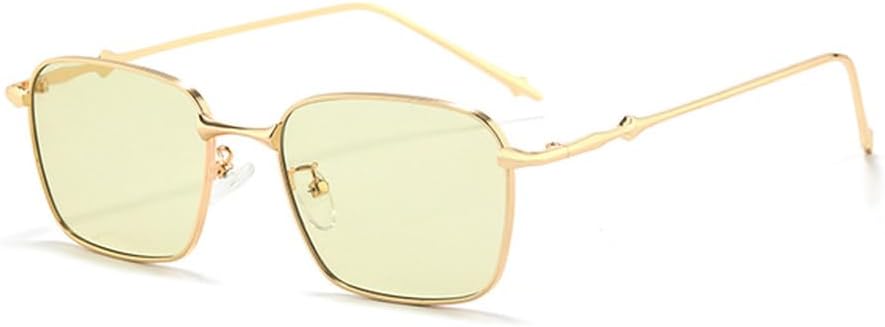 

Солнцезащитные очки прямоугольной формы 2027 года для женщин, металлическая оправа, винтажные солнцезащитные очки с градиентным переходом, мужские и женские очки UV400 MTZJH, Green