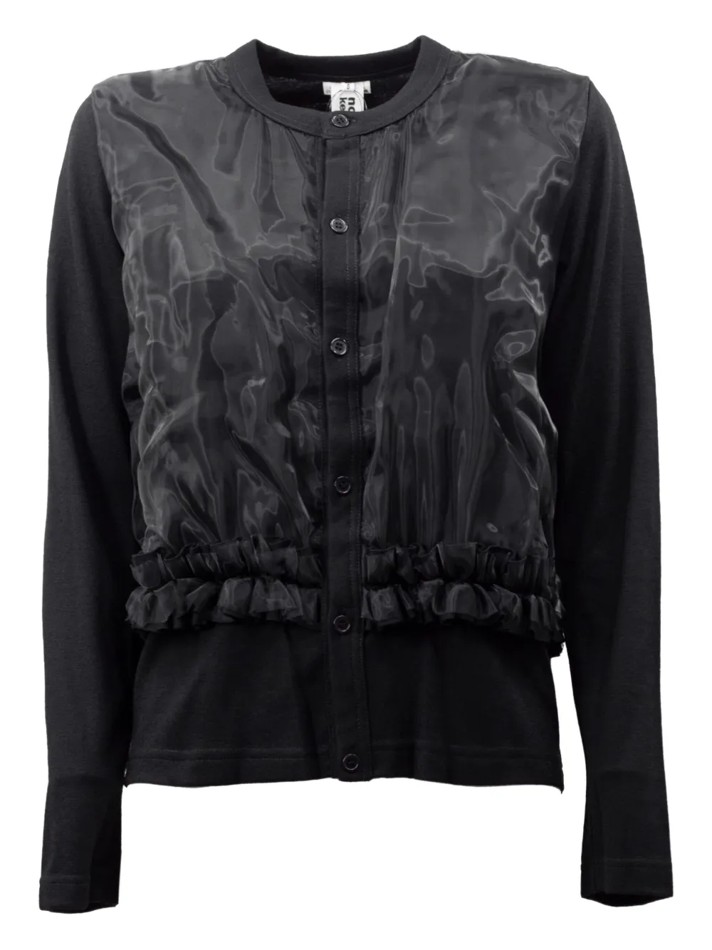 

Кардиган с оборками COMME DES GARCONS, черный