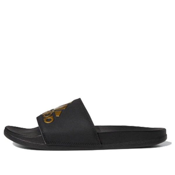 

Тапочки adilette comfort 'gold metallic' Adidas, черный