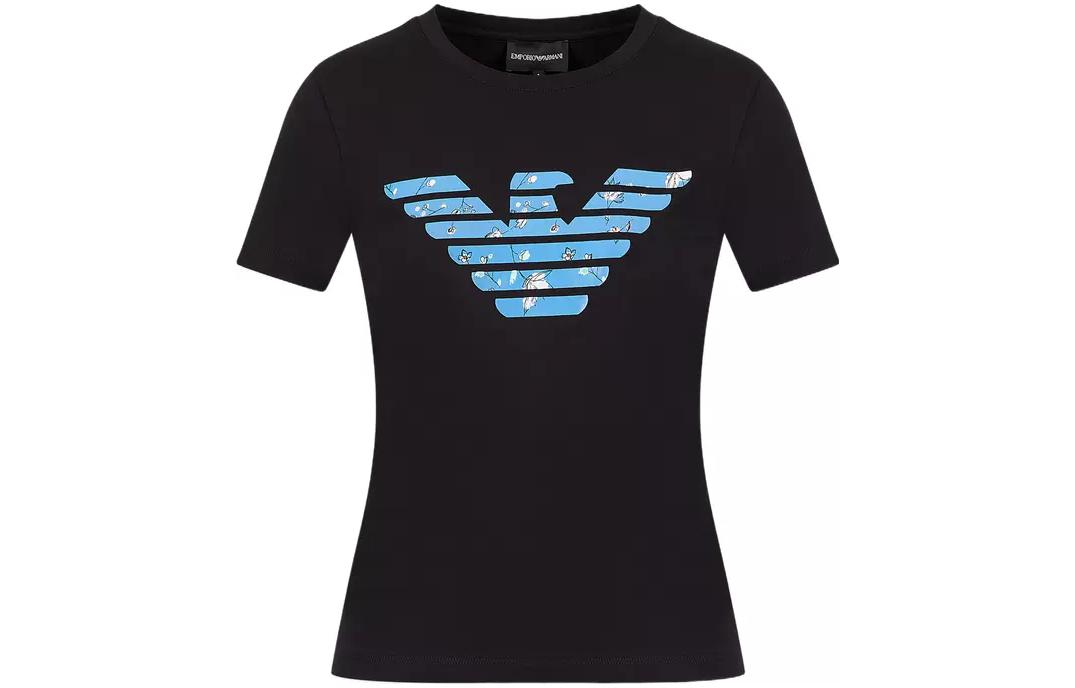 

EMPORIO ARMANI Футболка женская темно-синяя, Синий, EMPORIO ARMANI Футболка женская темно-синяя