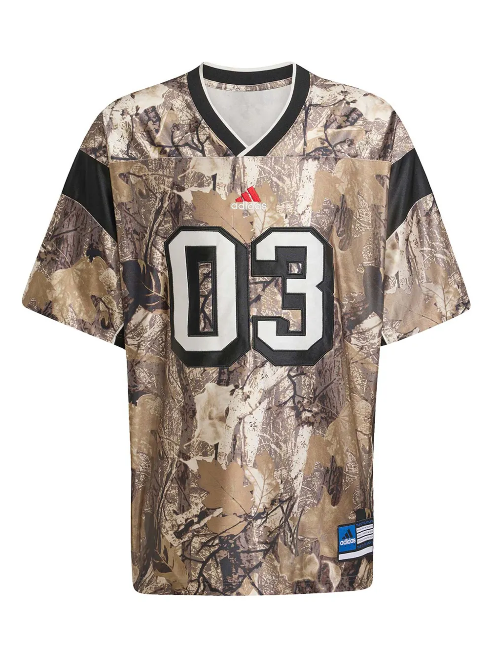 

Топ из джерси с камуфляжным принтом adidas, коричневый