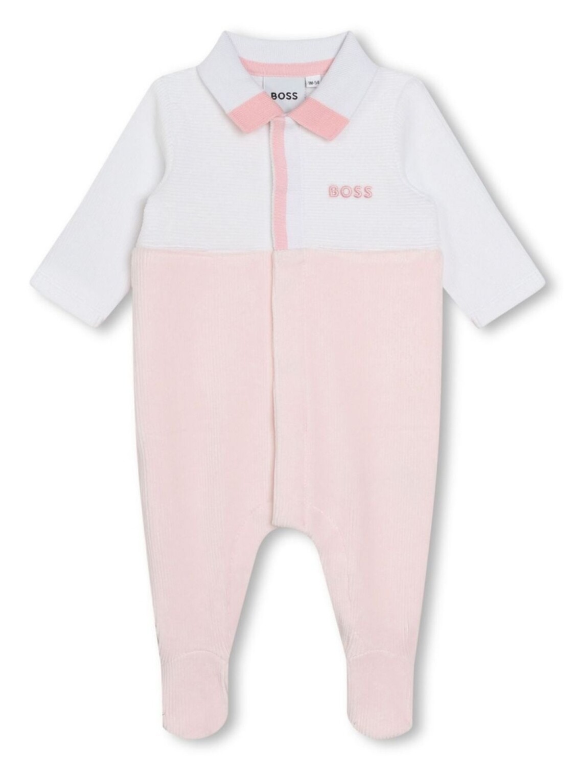 

BOSS Kidswear бархатная пижама с вышитым логотипом, розовый