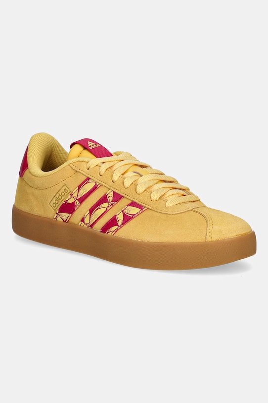 Замшевые кроссовки VL Court 3.0 Adidas, желтый