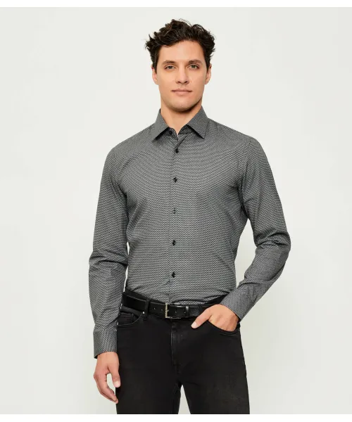 

Рубашка h-hank-kent-c1-214 Slim fit Boss, черный