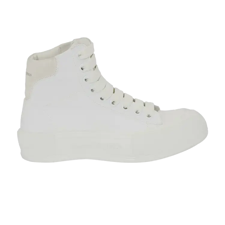 Кроссовки Alexander McQueen Wmns Deck Plimsoll High 'White', белый
