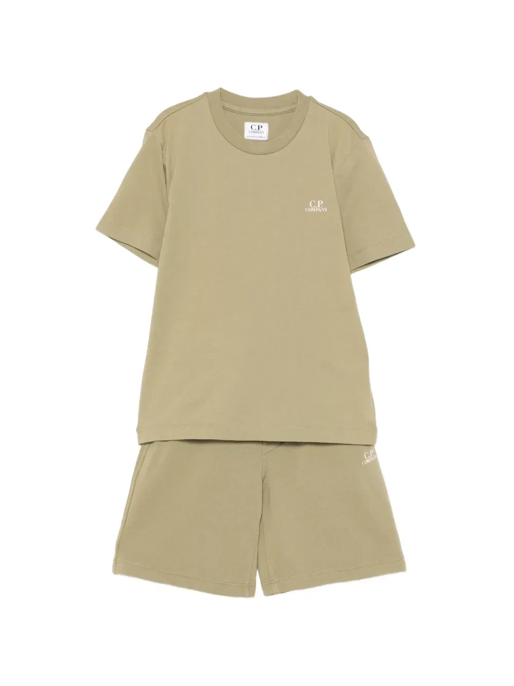 Комплект из футболки и шорт с логотипом C.P. Company Kids, зеленый