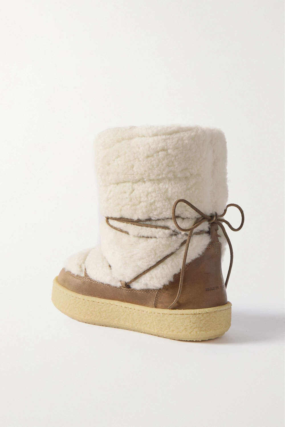 ISABEL MARANT ботильоны Zimlee из овечьей шерсти и кожи, экрю