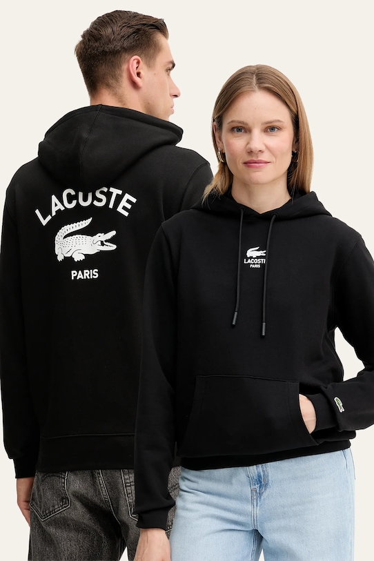 

Хлопковая толстовка Lacoste, черный