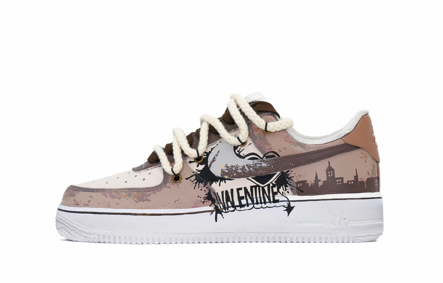 

Nike Кроссовки Air Force 1 утепленные утолщенные износостойкие низкие унисекс коричневые - верблюжий, цвет Camel