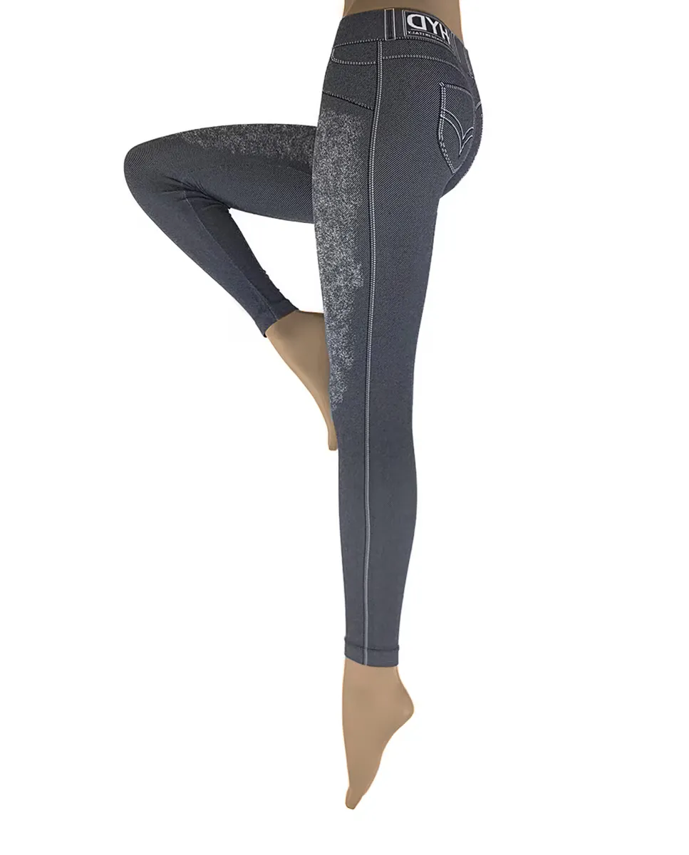 

Джинсовые леггинсы в стиле фэнтези Stone Leg Silhouette плотностью 140 ден Hyd, темно-синий