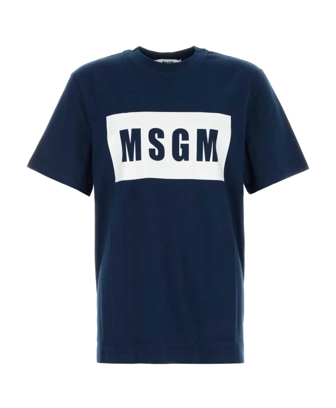 

Стильная хлопковая футболка . Msgm, синий