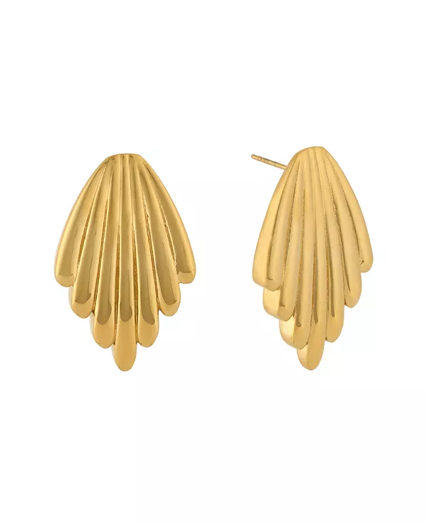 

Модные серьги из нержавеющей стали с покрытием из 18-каратного золота Heymaeve, gold