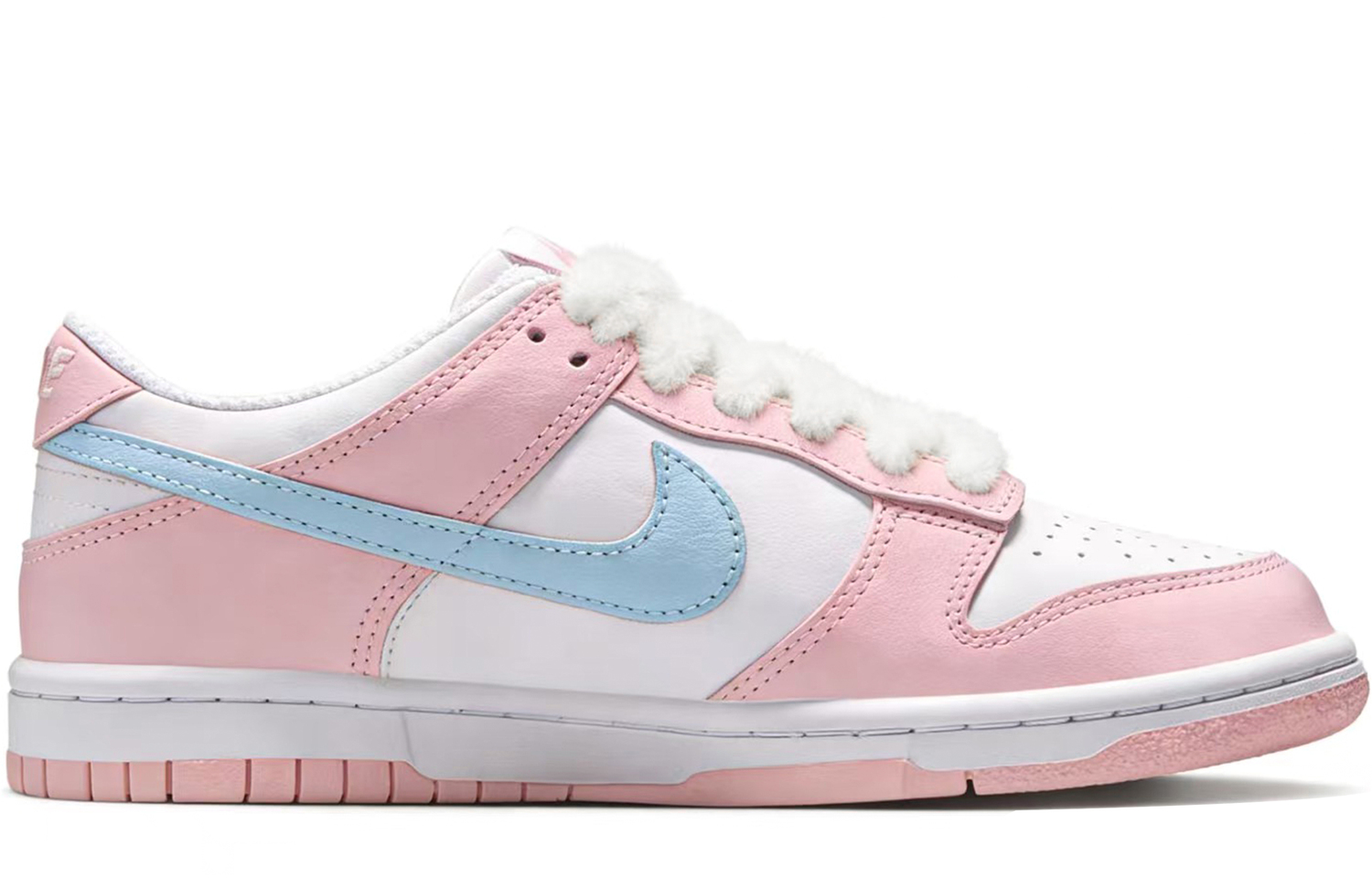 Nike Dunk Low Junior Pink Cat Paw, милый, сладкая девочка, дофаминовый стиль, специальная кожа для Дня святого Валентина — фото 3