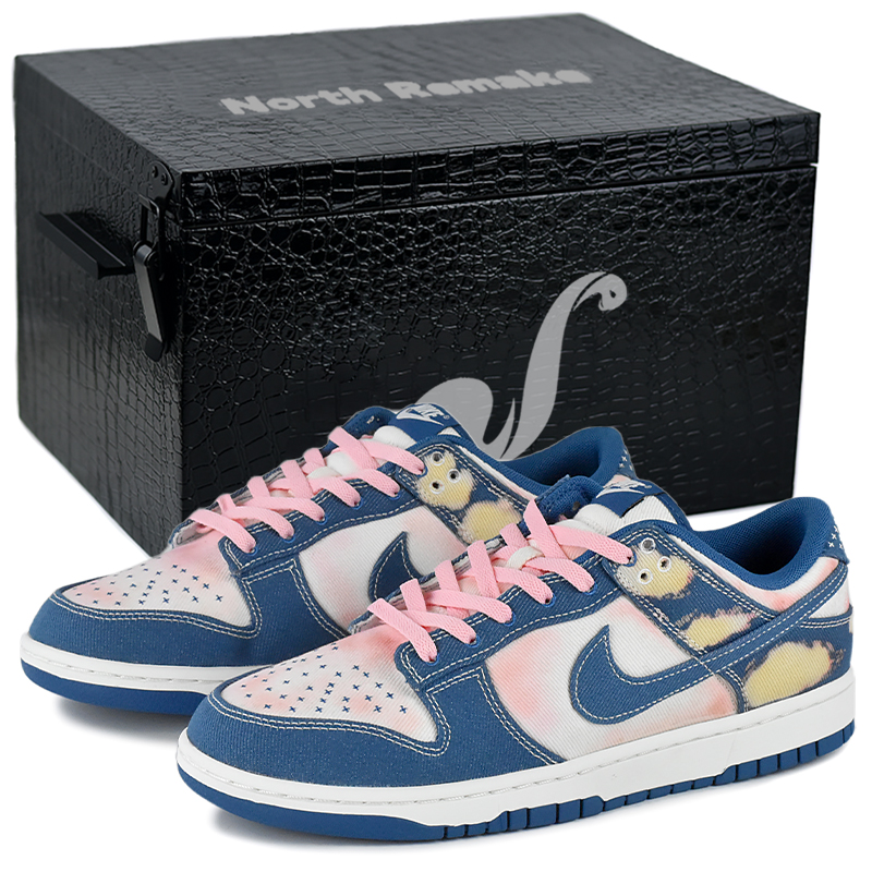 

Nike Кроссовки для скейтбординга Dunk Summer Multicolor Low Top, мужские, цвет деним синий