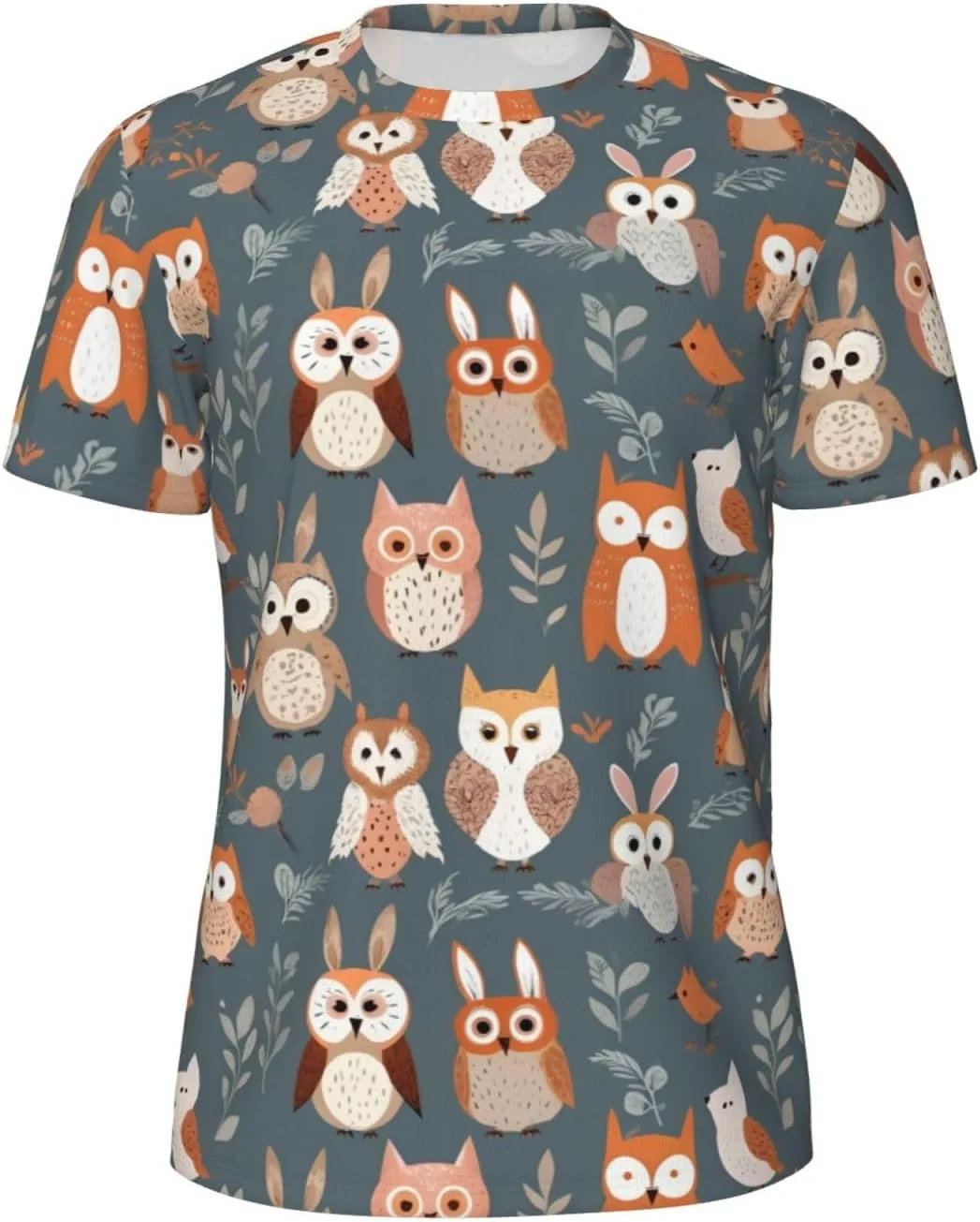 

Футболка с принтом Owl Rabbit Birds Fox, летняя, легкая и дышащая SDFHU