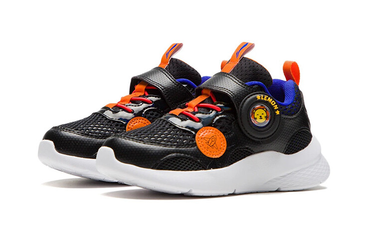 Кроссовки LINING YOUNG Kids Lifestyle Shoes PS Low-top Black / Flower Orange / Dream Blue — фото 2