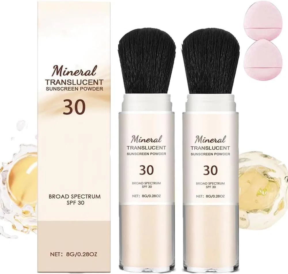 Минеральная пудра с SPF, 2 шт, 8 г, для лица