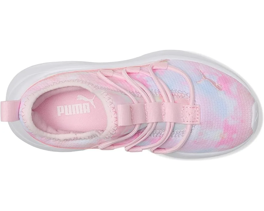 Кроссовки PUMA Kids Softride One4All Slip-On Shoes (Little Kid), Whisp Of Pink-puma WhiteSee Less — фото 2