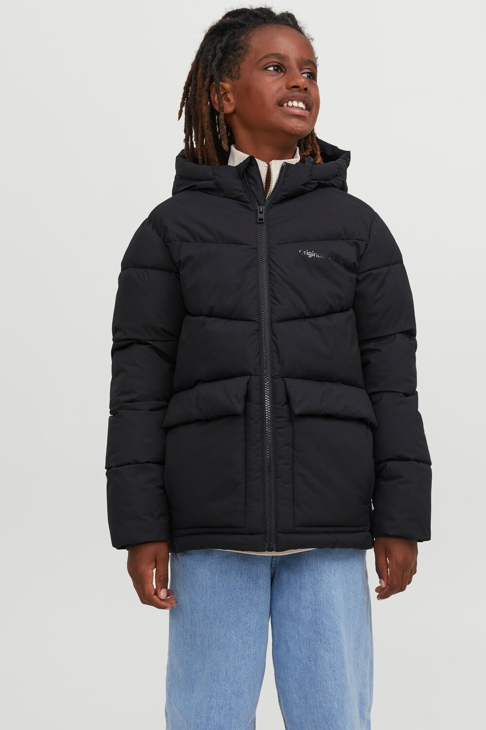 

Утепленное пальто с капюшоном Jack & Jones Jack & Jones Junior, черный