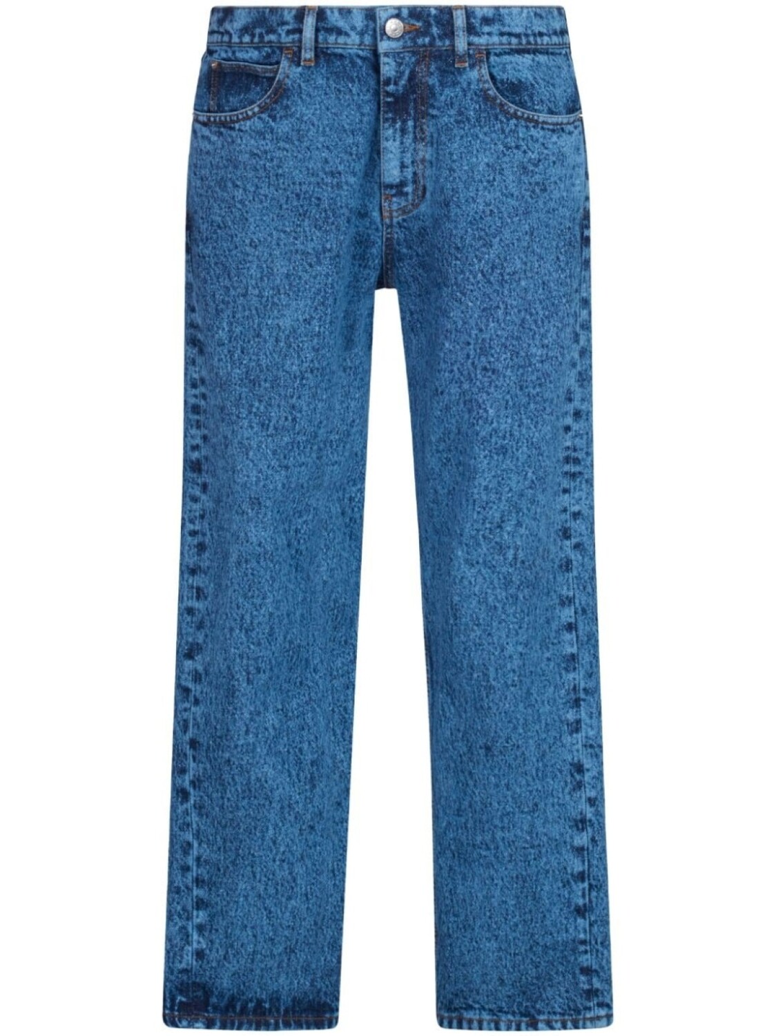 

Marni прямые джинсы с узором, синий